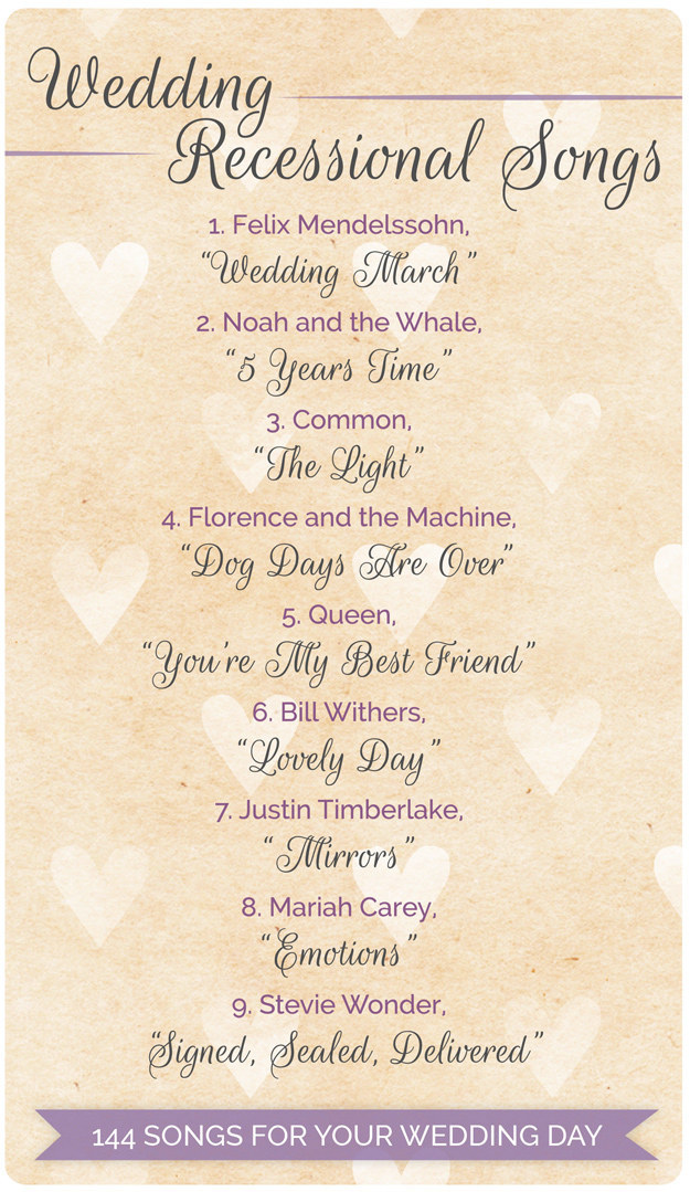 144 Wedding Songs for Every Part of Your Wedding Day