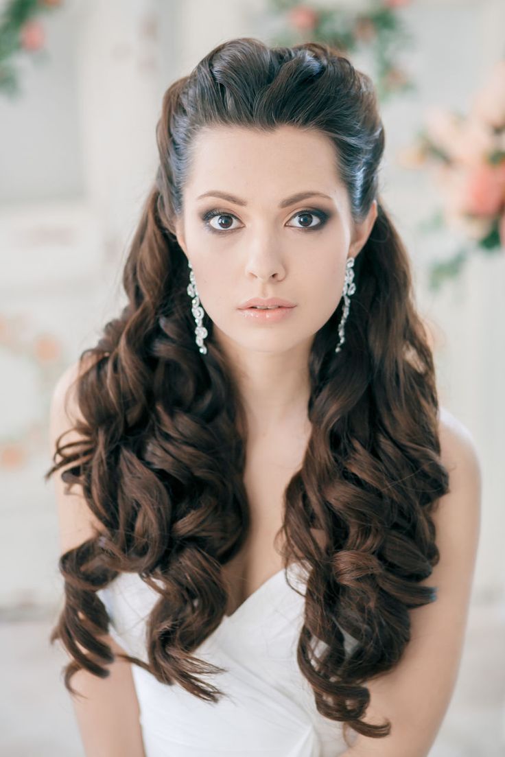 Half Up Half Down Wedding Hairstyle For Blond Hair Half Up