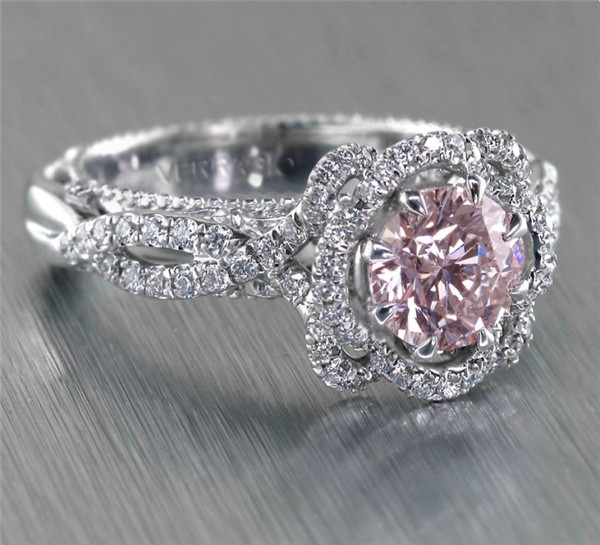Unique pink diamond engagement rings