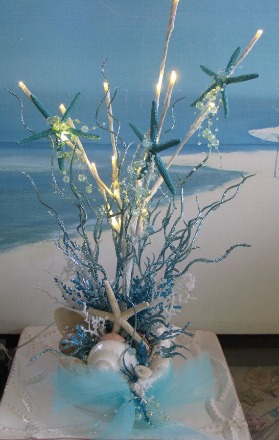 10 Personalized Beach Shells Wedding Luminaries Table Centerpieces Decorations 