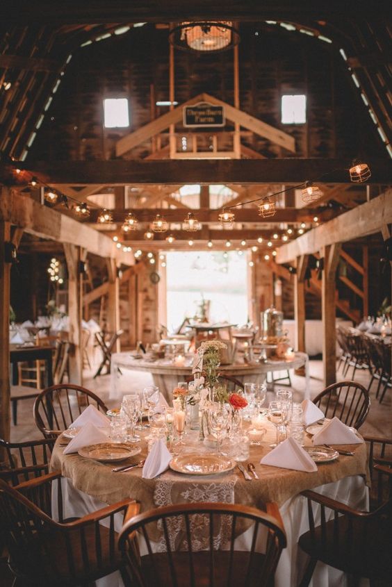 30 Barn Wedding Reception Table Decoration Ideas | Deer Pearl Flowers