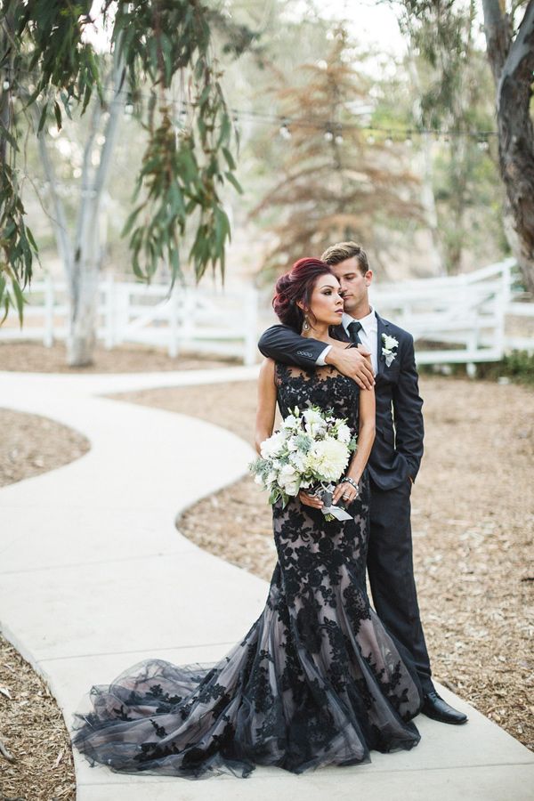 25 Gorgeous Black Wedding Dresses | Deer Pearl Flowers
