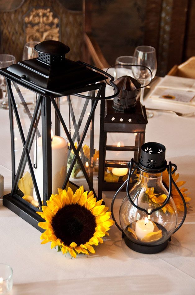 lantern centerpiece centerpieces sunflower gift decor pakistani rustic flower flowers lanterns amazing table deerpearlflowers deer gifts couple would shapes sizes
