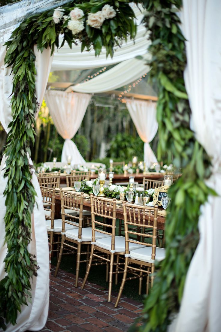 reception garden enchanted romantic flowers decorations outdoor decor theme weddings timeless greenery tent entrance event tables spring receptions elegant venue