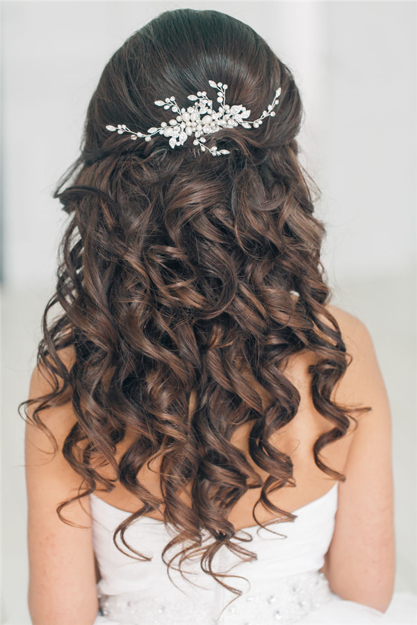 wedding hairstyles for long hair half up and half down