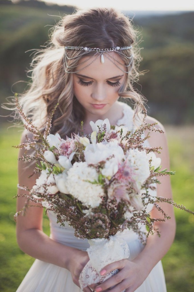 Image of wedding hairstyle headpiece