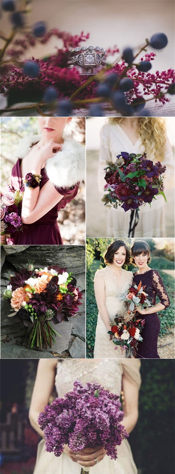 35 Dark Purple Wedding Color Ideas for Fall/Winter Weddings | Deer