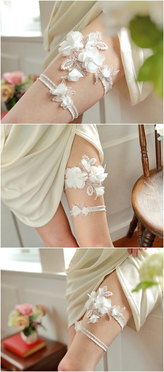 Black Band Wine Red Flower JustMyDress Wedding Bride Garter Belt Girls Legs Garter Satin Bow and lace Belt with Beads JW01