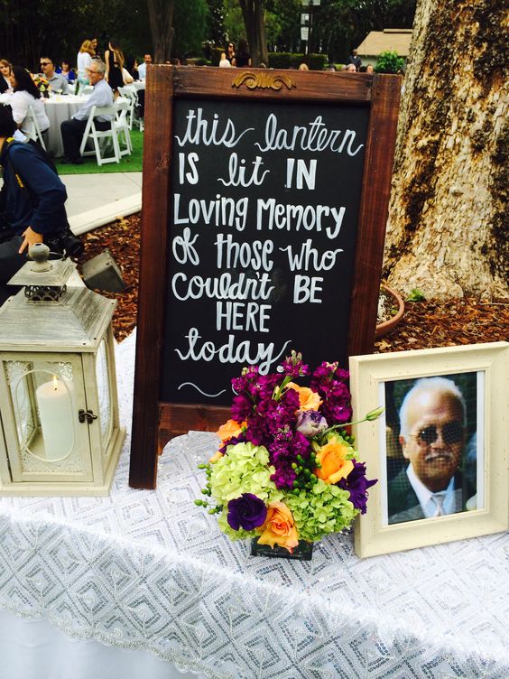 honoring loved ones wedding sign