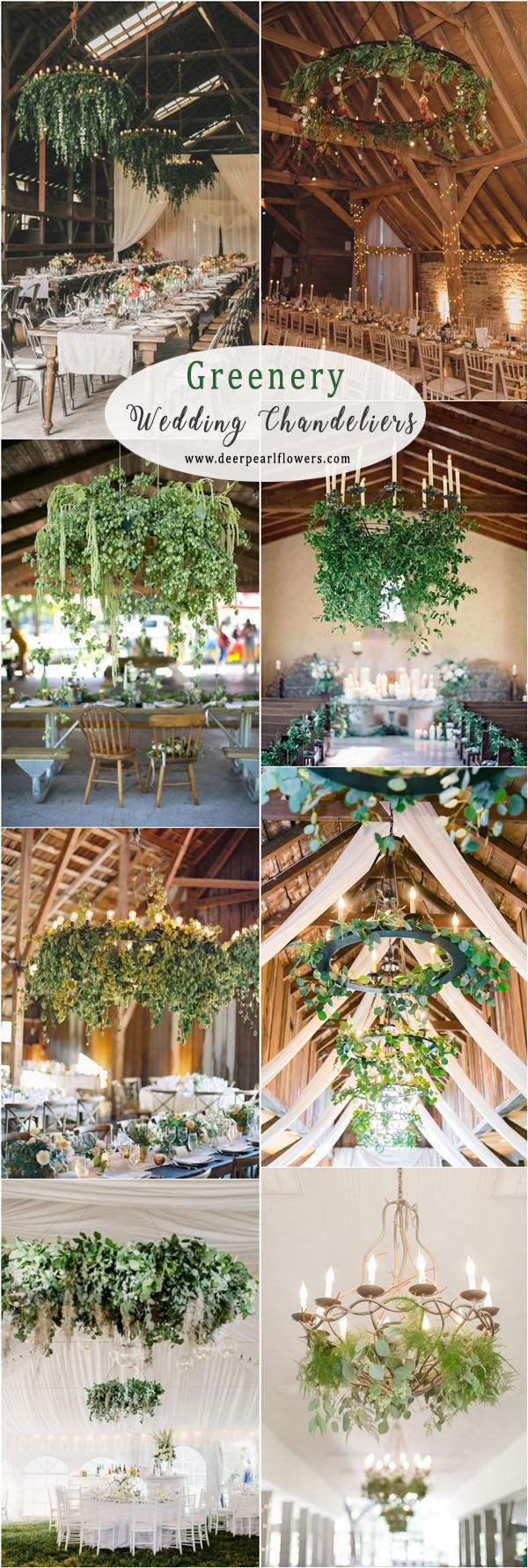greenery wedding chandelier wedding decor ideas
