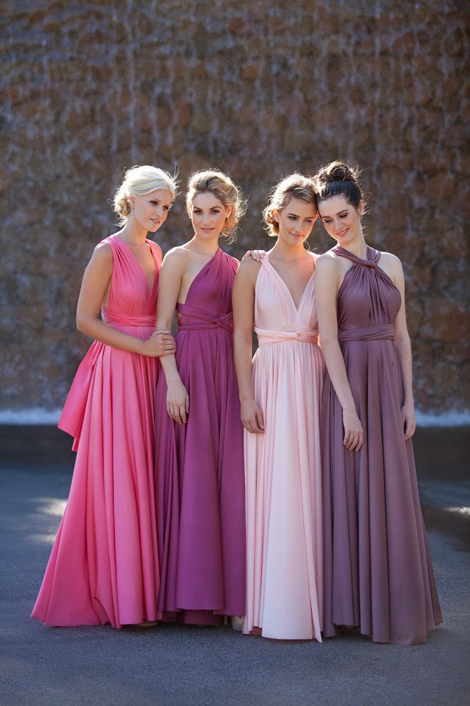 Goddess by Nature Multi-Wear Purple Pink Bridesmaid Dresses