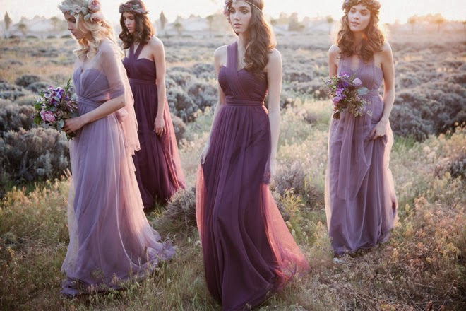 Jenny yoo purple tulle bridemaid dresses ideas
