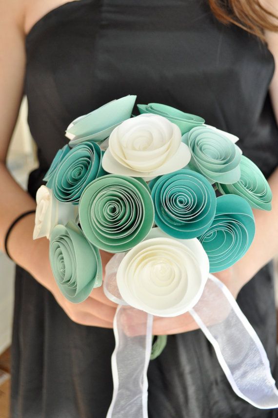 Bridal Bouquet Paper flower Bouquet Bridesmaid bouquet alternative bouquet