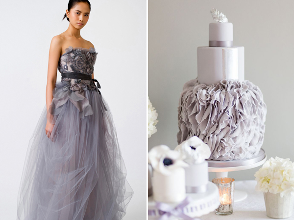 Vera Wang Aquamarine purple tulle wedding dress inspired CakesbyKrishanthi