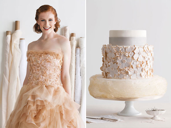 Vera Wang dress and cake by Cakes to-Remember