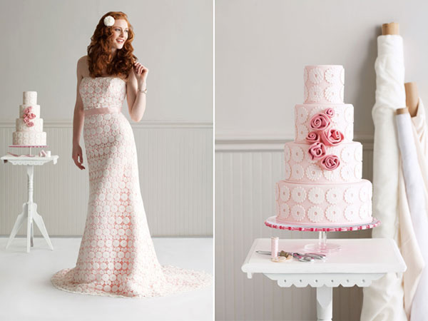 dress fashion inspired pink ombre cake