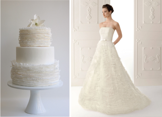 wedding cake match wedding dress maggie austin