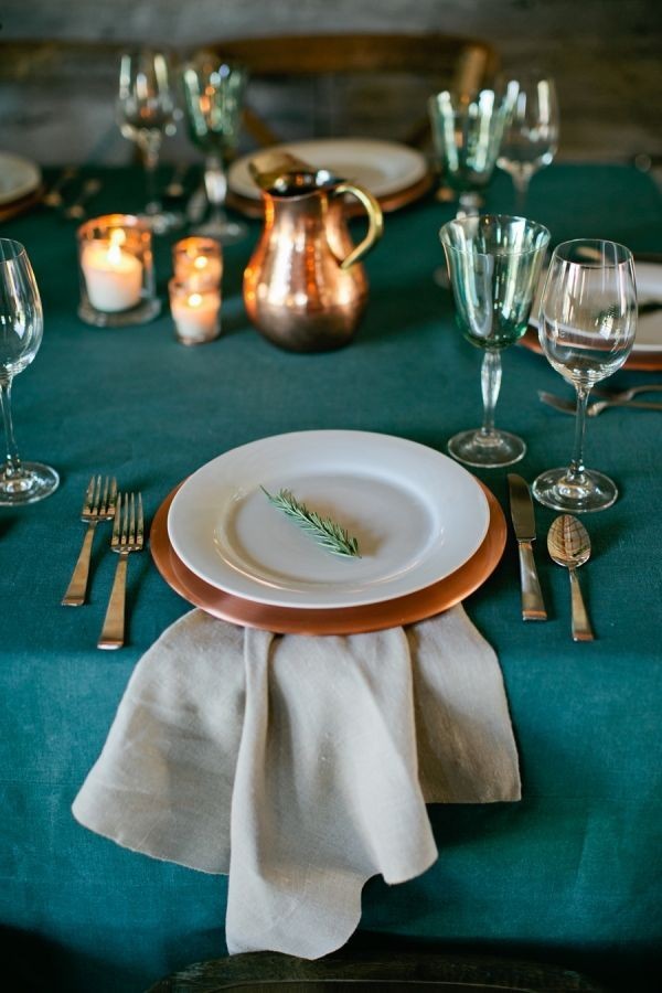 Bronze Fall Wedding Table Decor Ideas