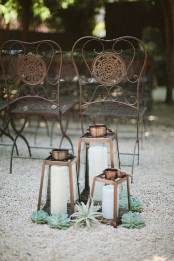 Desert inspired wedding decor