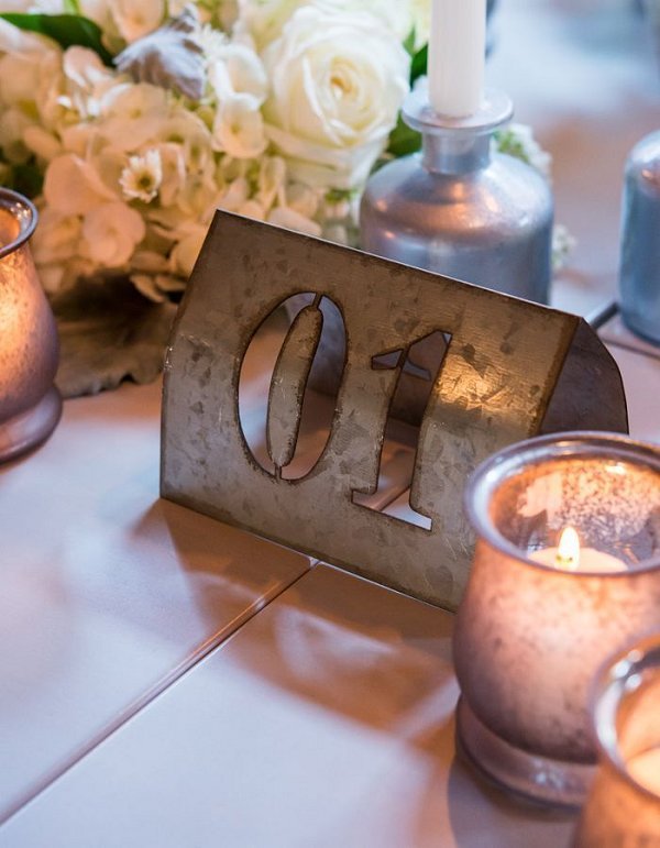 Industrial Wedding Reception Table Number Ideas