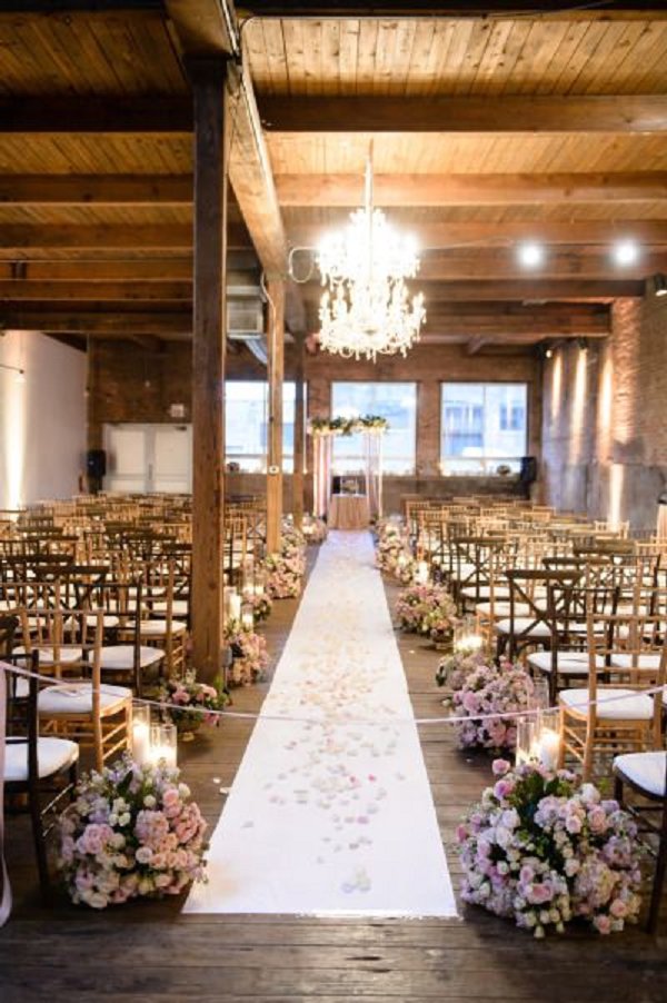 Industrial chic wedding arch ideas