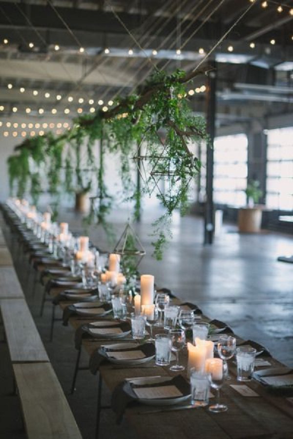 Industrial dinner party decor ideas