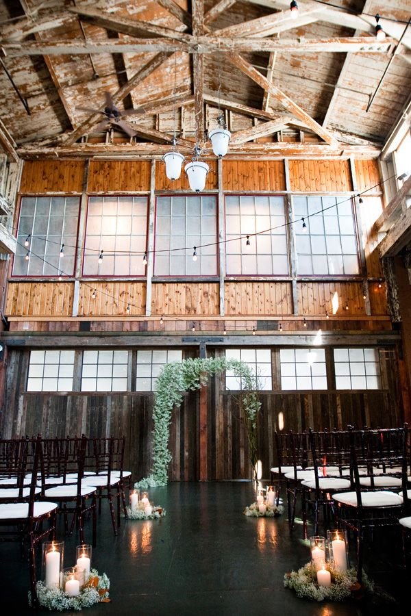 Industrial rustic babys breath wedding decor ideas