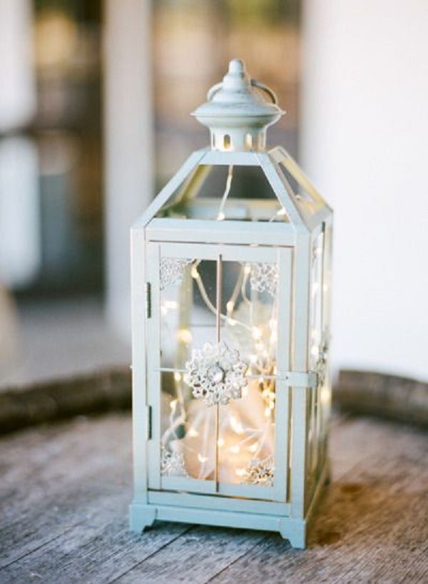 Metal lantern wedding decor