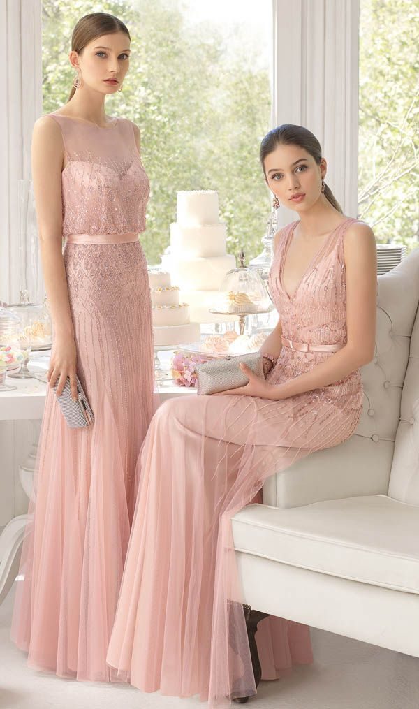 Pink sequin bridesmaid dress ideas