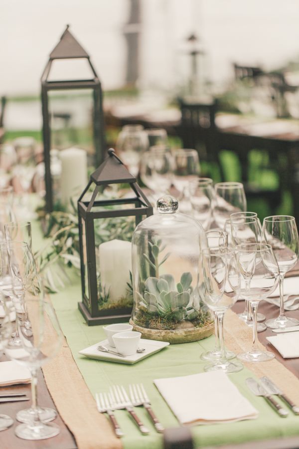 Rustic Lantern Wedding Tablescapes