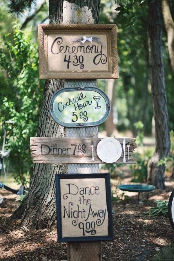 Rustic Wedding Reception Wedding Sign