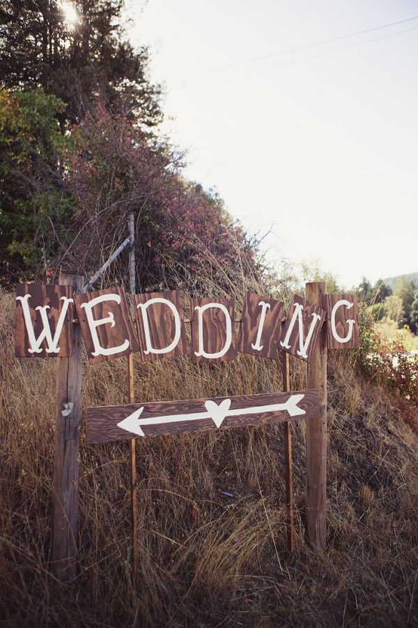 Rustic country wedding signs