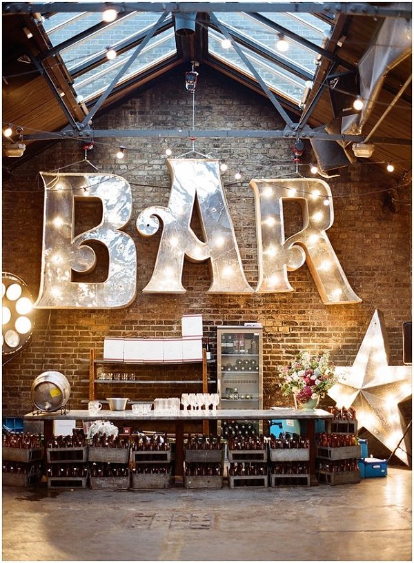 Rustic wedding bar wedding decor