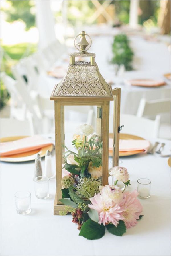 floral lantern wedding centerpieces
