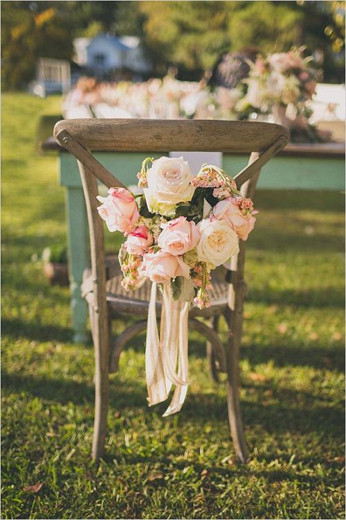 flower accented wedding chair