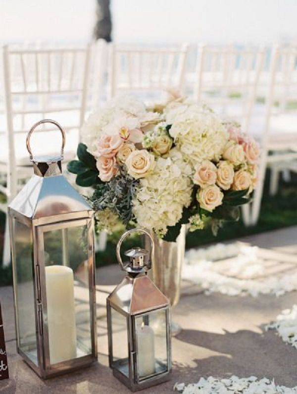 lanterns beach wedding decor