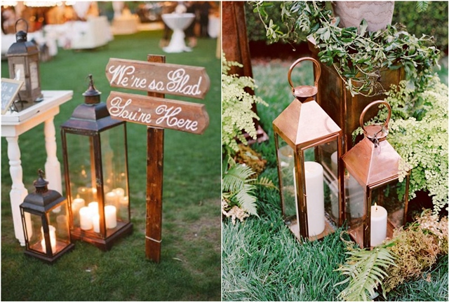 rustic lantern wedding decors
