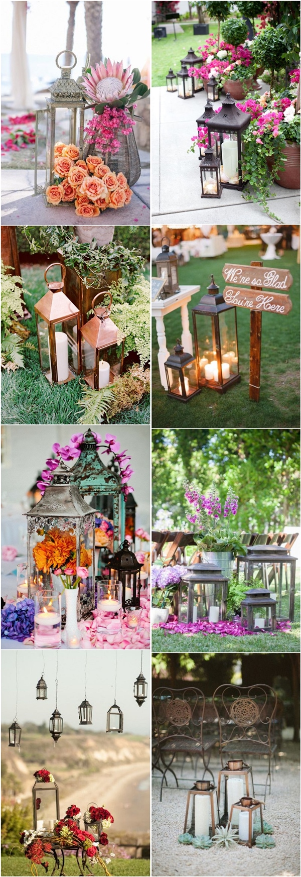rustic outdoor wedding ideas- country lantern wedding decors