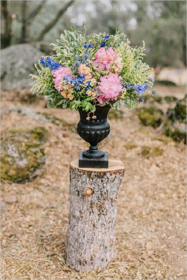 rustic wedding ceremony decor