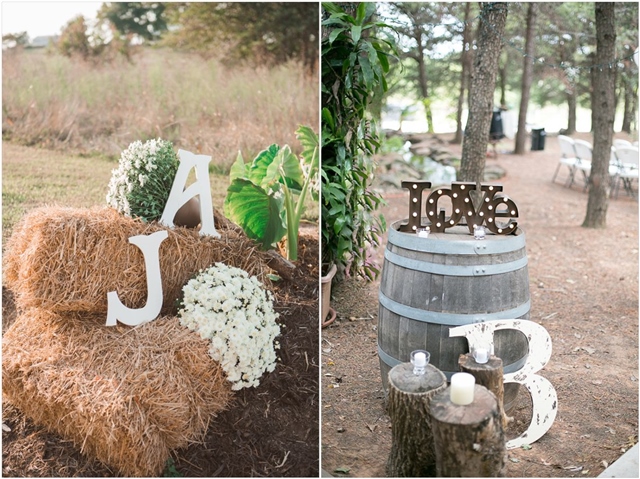 rustic wedding decor details