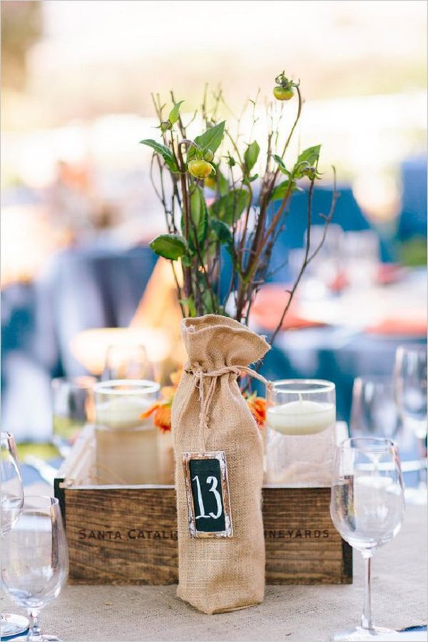 rustic wedding table numbers