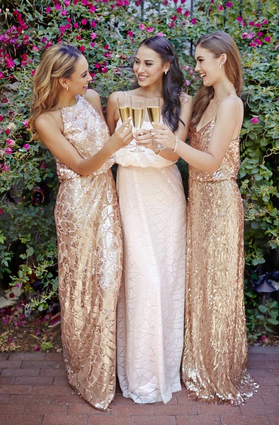 gold sequin bridesmaid