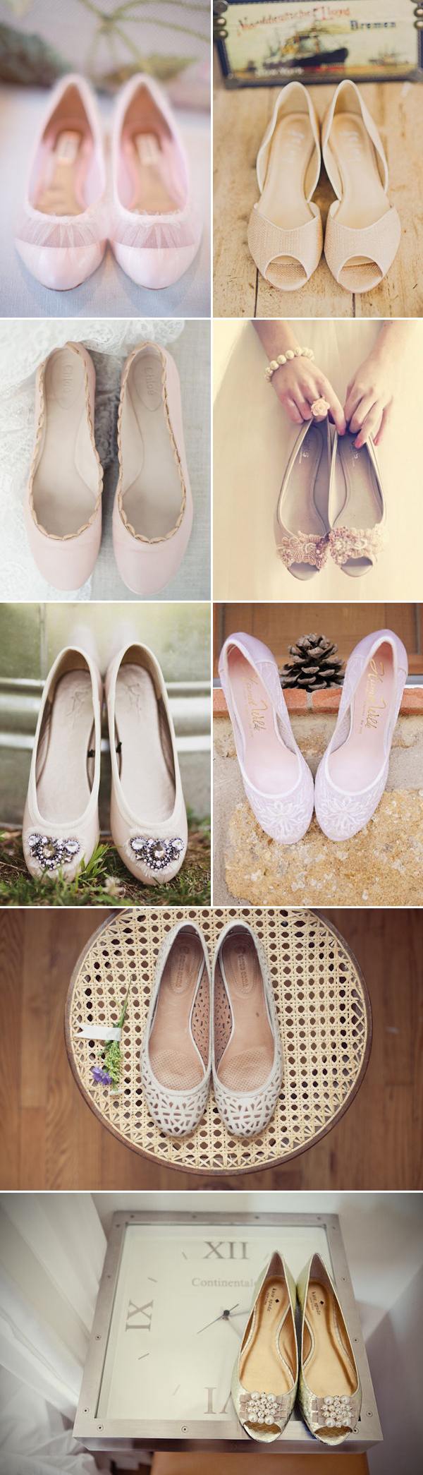 Classic elegance flat wedding shoes