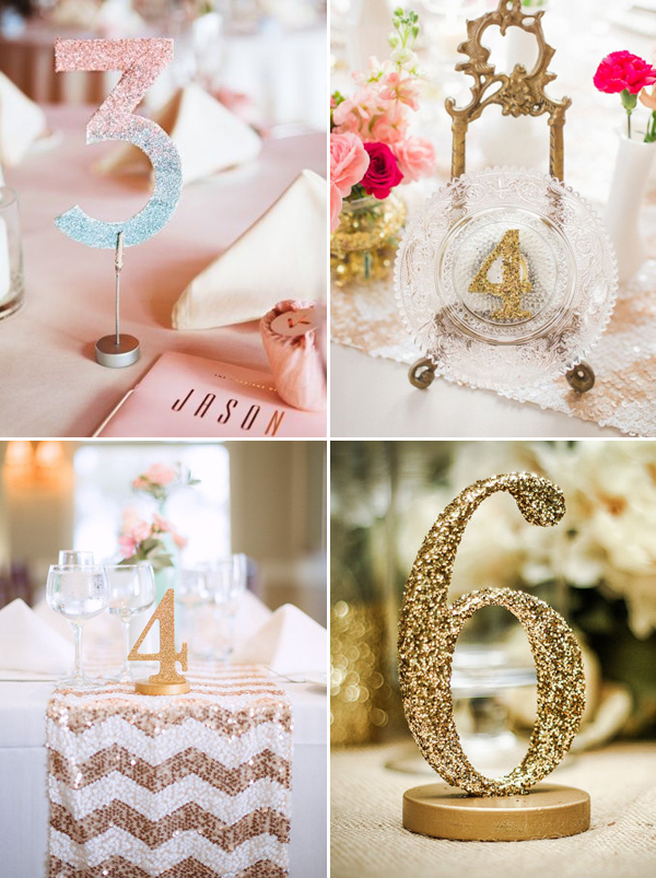 Glitters Diy Wedding Table Numbers
