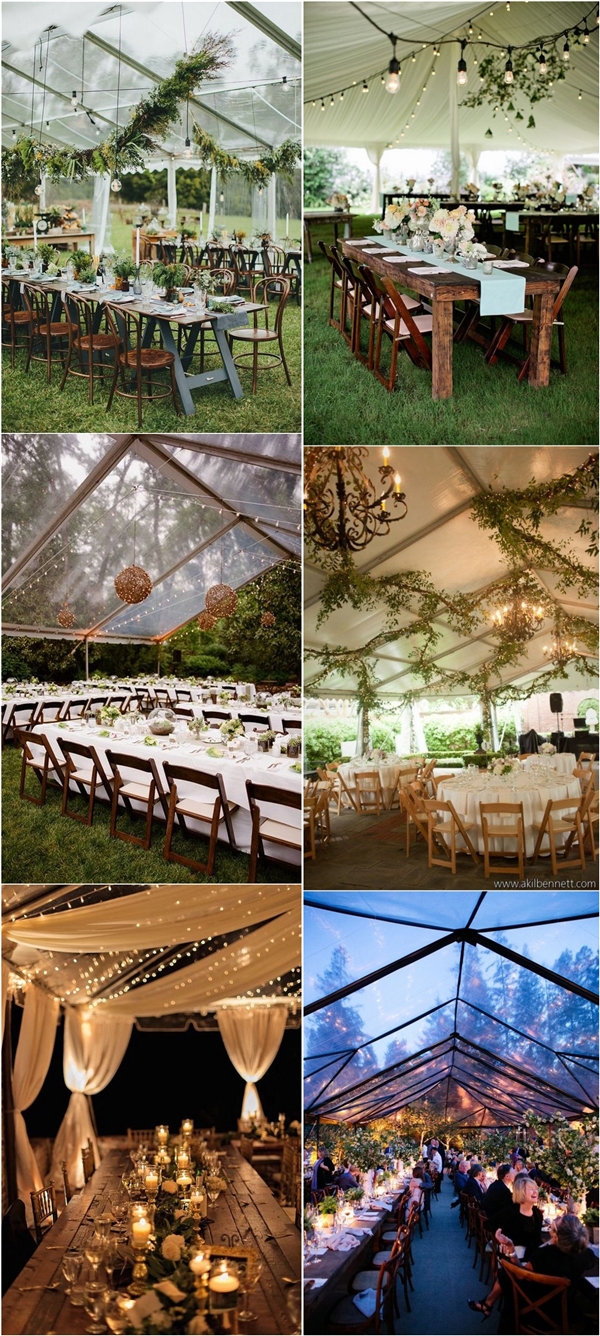 Rustic Tented Wedding Reception Ideas