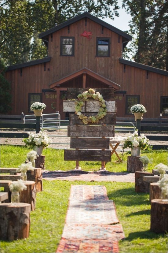 Rustic barn wedding ceremony ideas