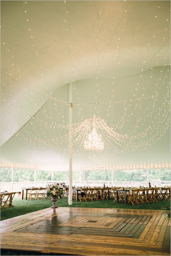 Wedding lighting ideas for a tent wedding reception