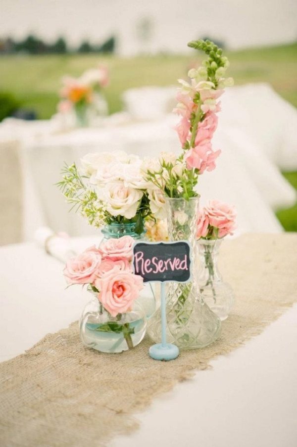 bar wedding table idea Vases