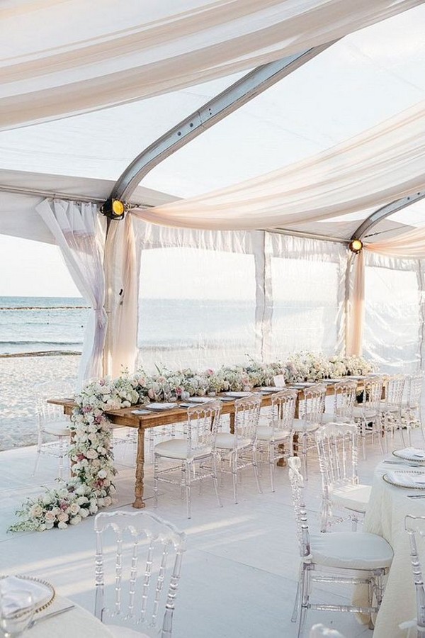 beach rent wedding reception decor idea