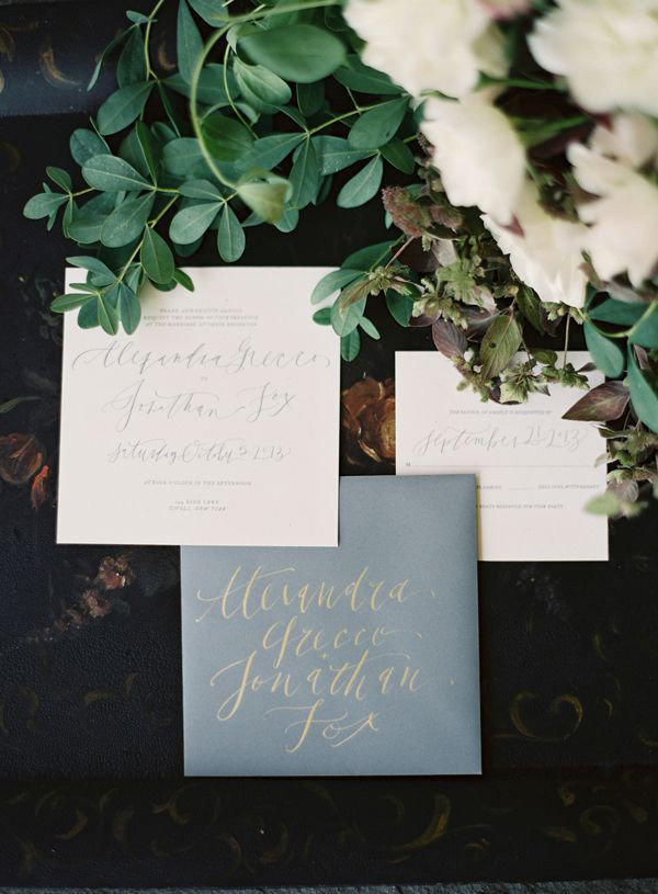 dusty blue wedding invitation kits